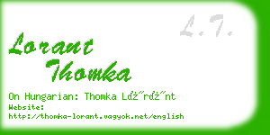 lorant thomka business card